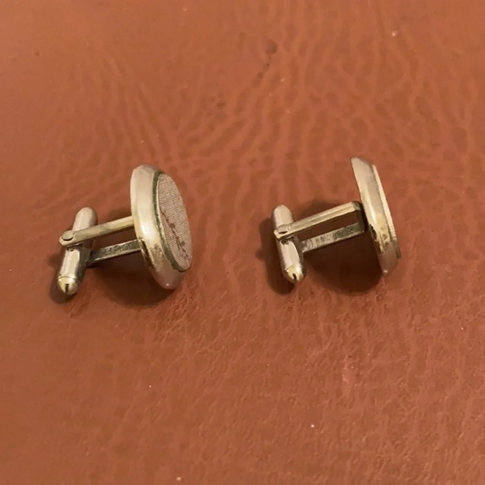 Vintage Swank silver tone cuff links